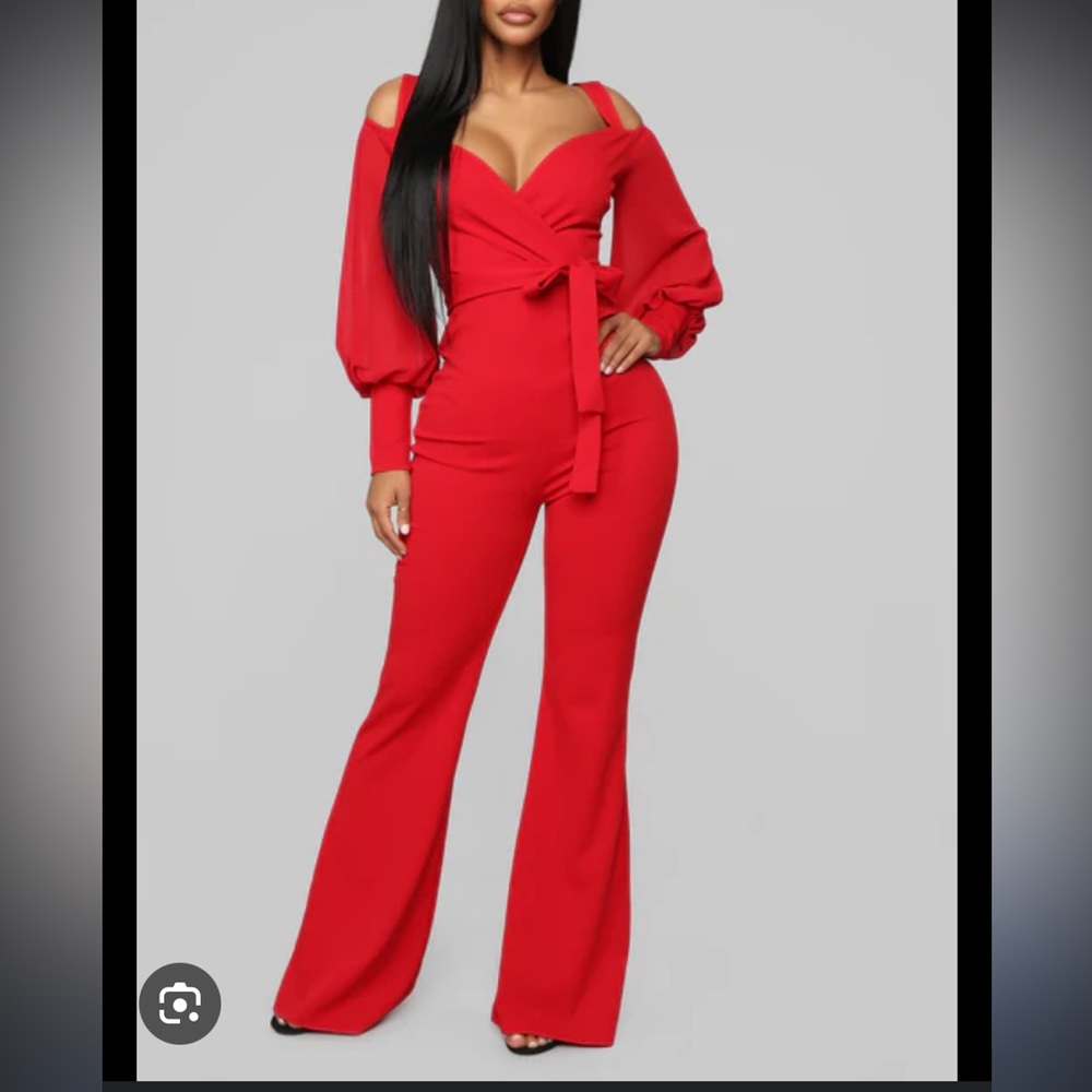 Fashion Nova “Falling For Your Charm” Jumpsuit